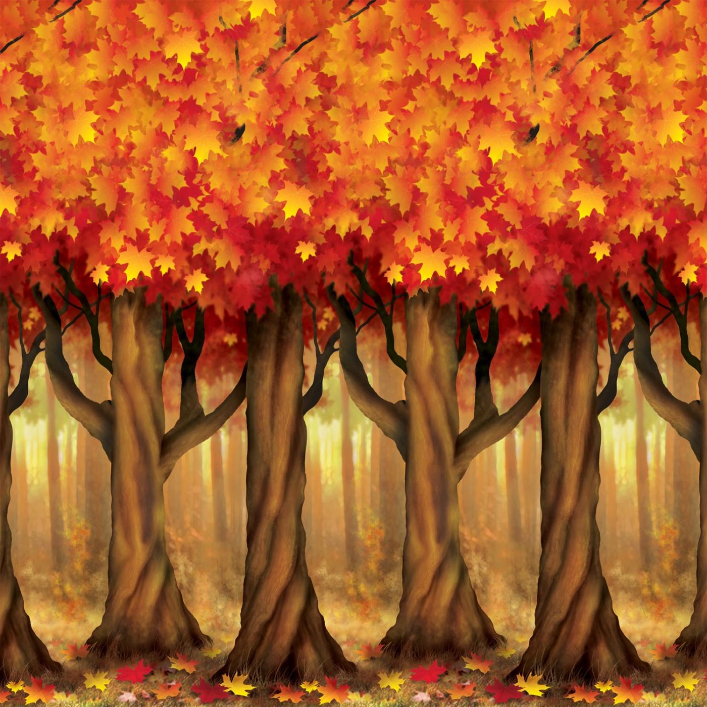 Fall Trees Backdrop (6) image
