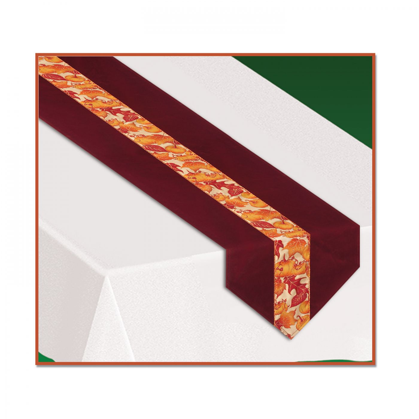 Autumn Leaves Fabric Table Runner (6) image