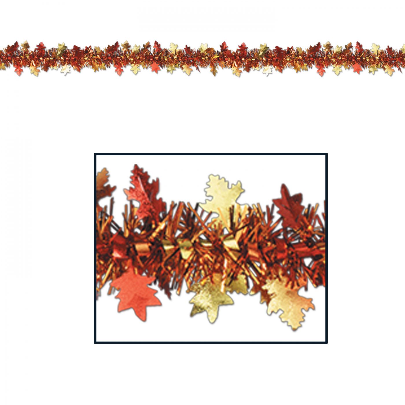 FR Metallic Autumn Leaf Garland (12) image