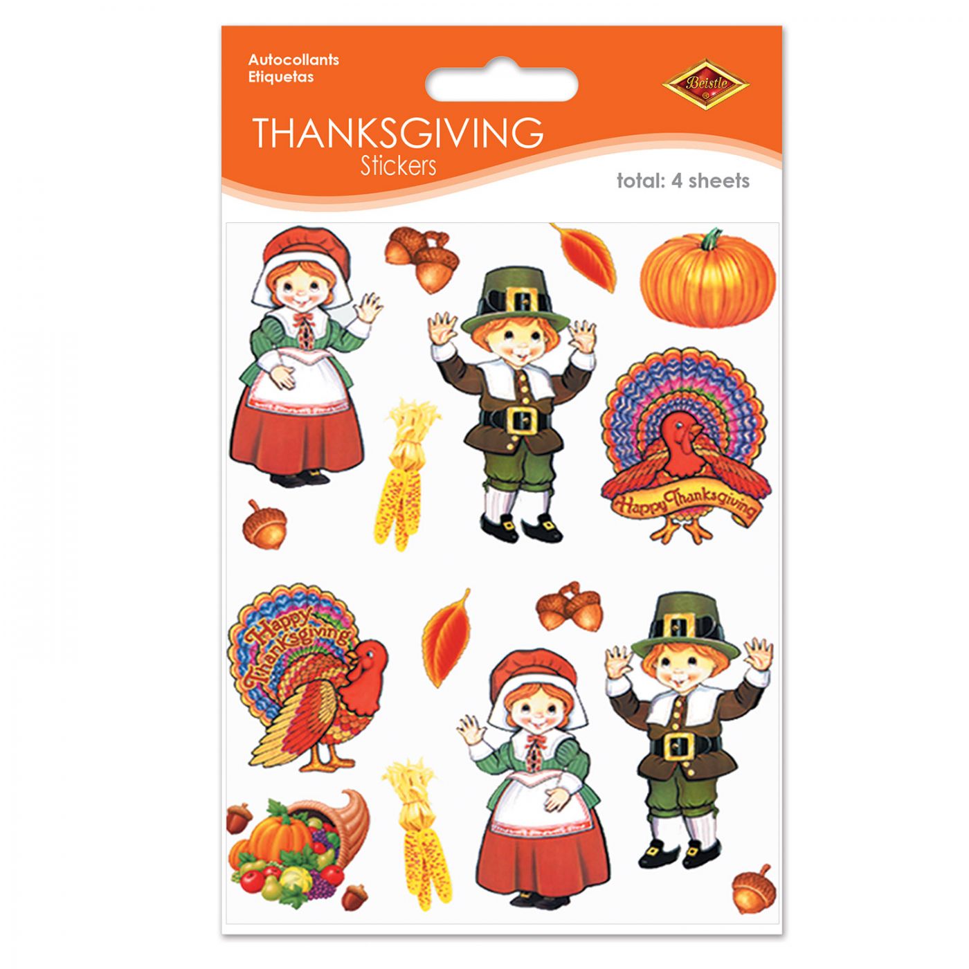 Pilgrim & Turkey Stickers (12) image
