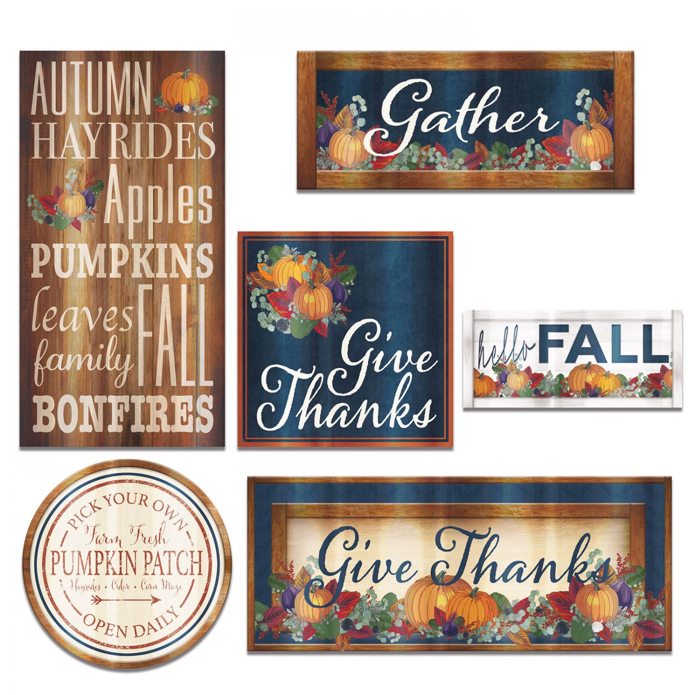 Foil Fall Thanksgiving Cutouts (12) image