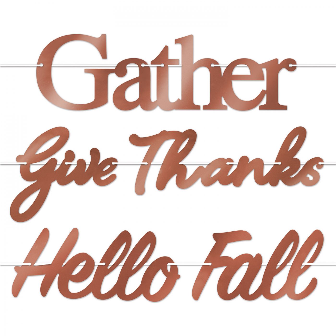 Foil Fall Thanksgiving Streamer Set (12) image