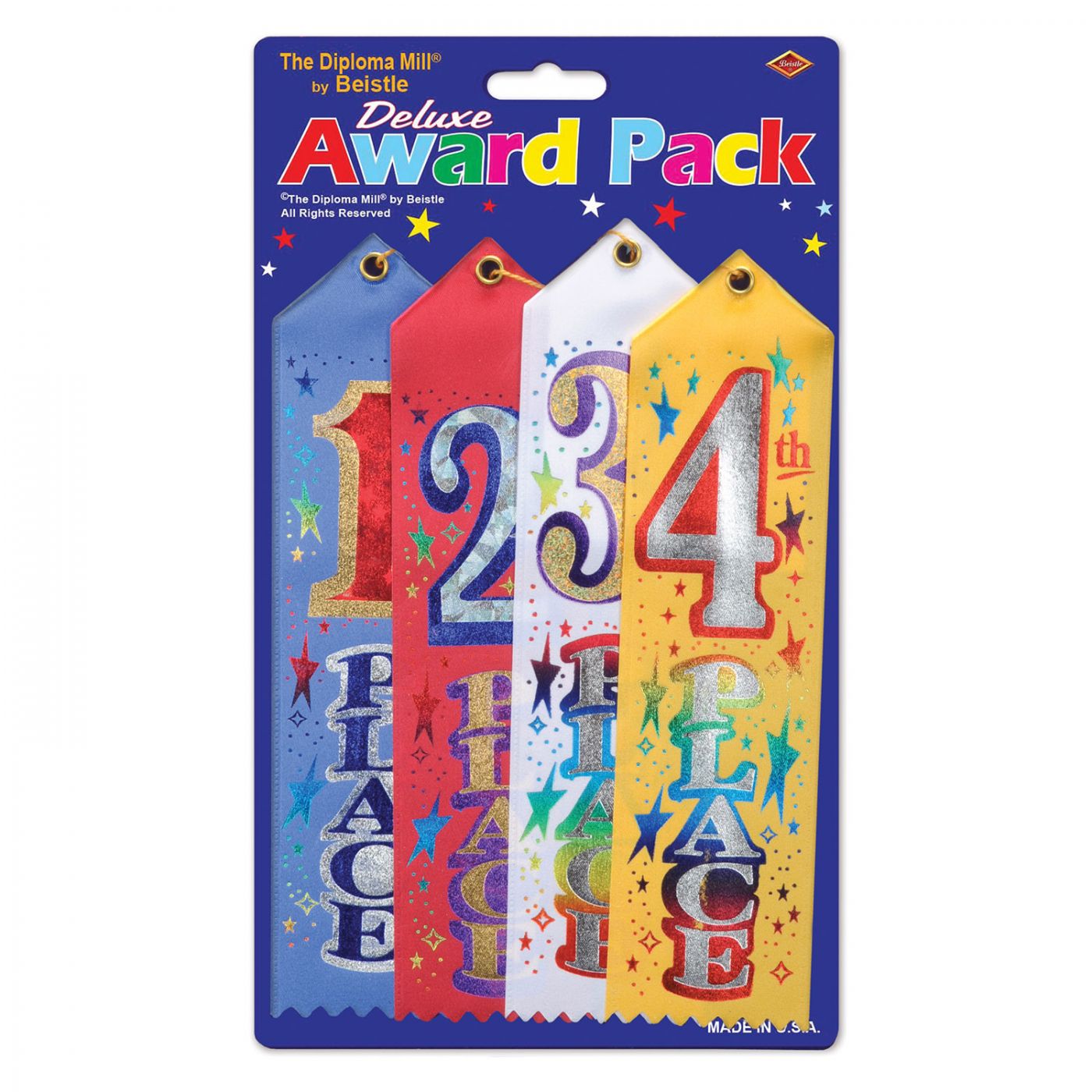 1st/2nd/3rd/4th Place Award Pack Ribbons (6) image