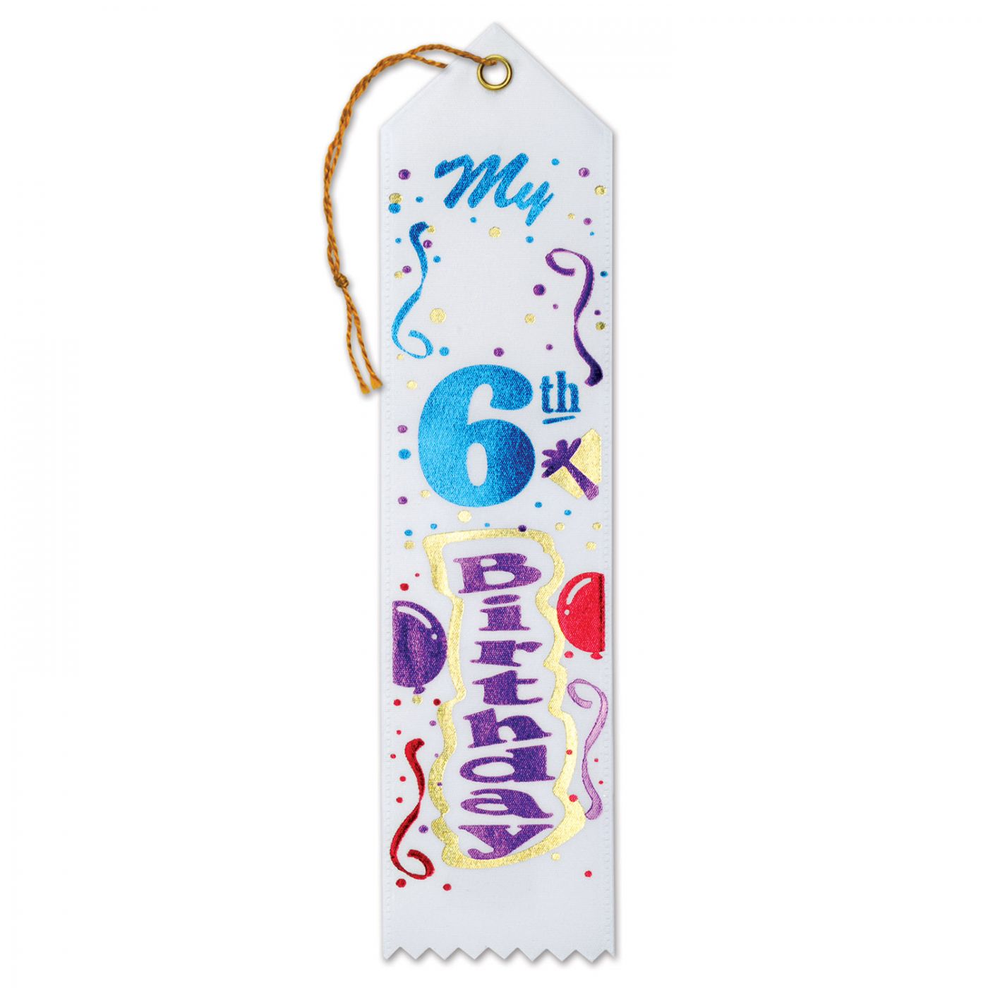 My 6th Birthday Award Ribbon (6) image