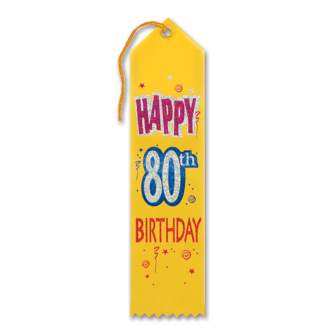 Happy 80th Birthday Award Ribbon (6) image