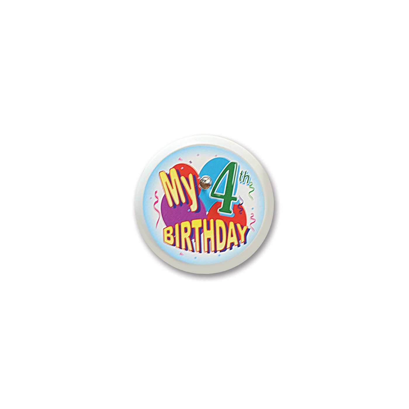 My 4th Birthday Blinking Button (6) image