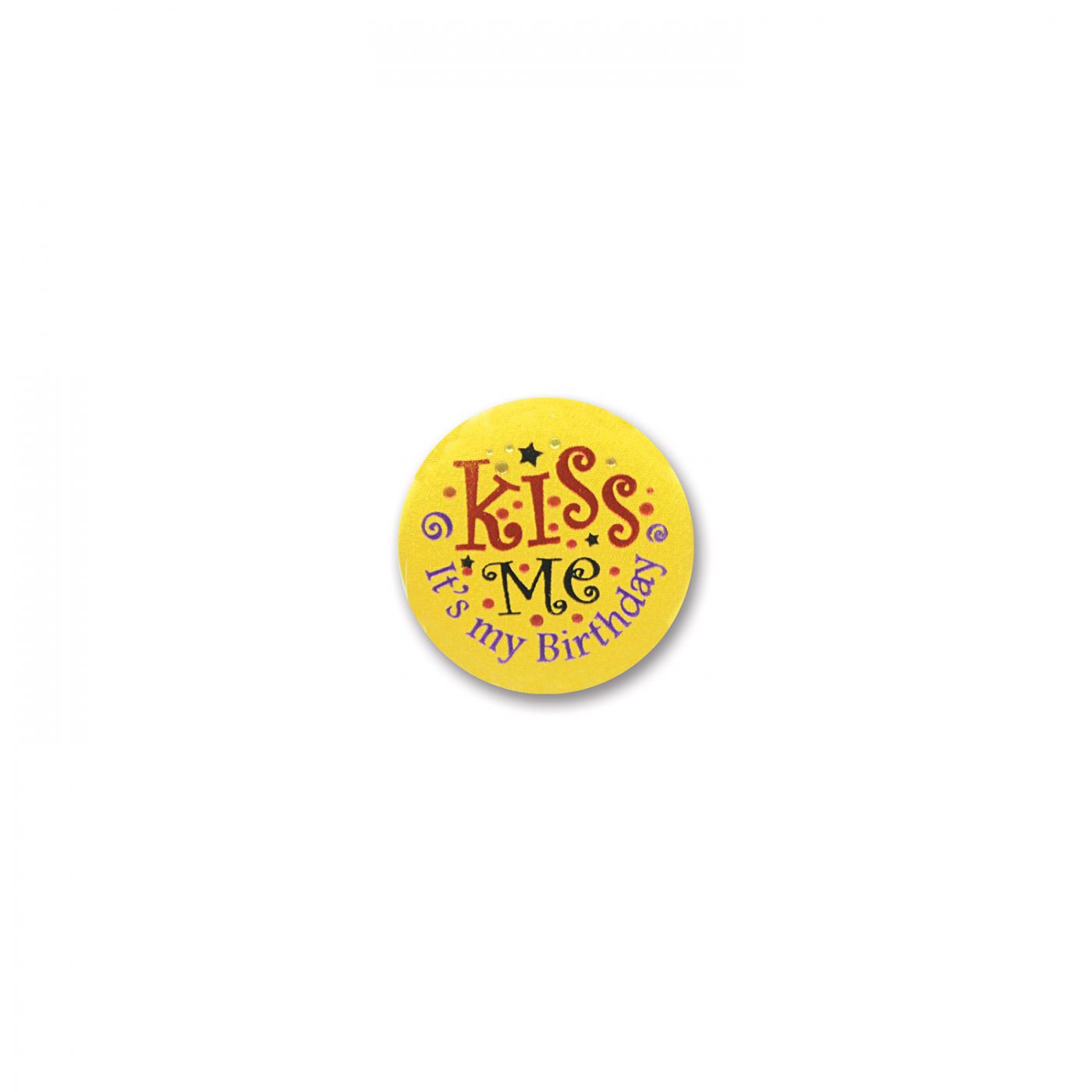 Kiss Me, It's My Birthday Satin Button (6) image