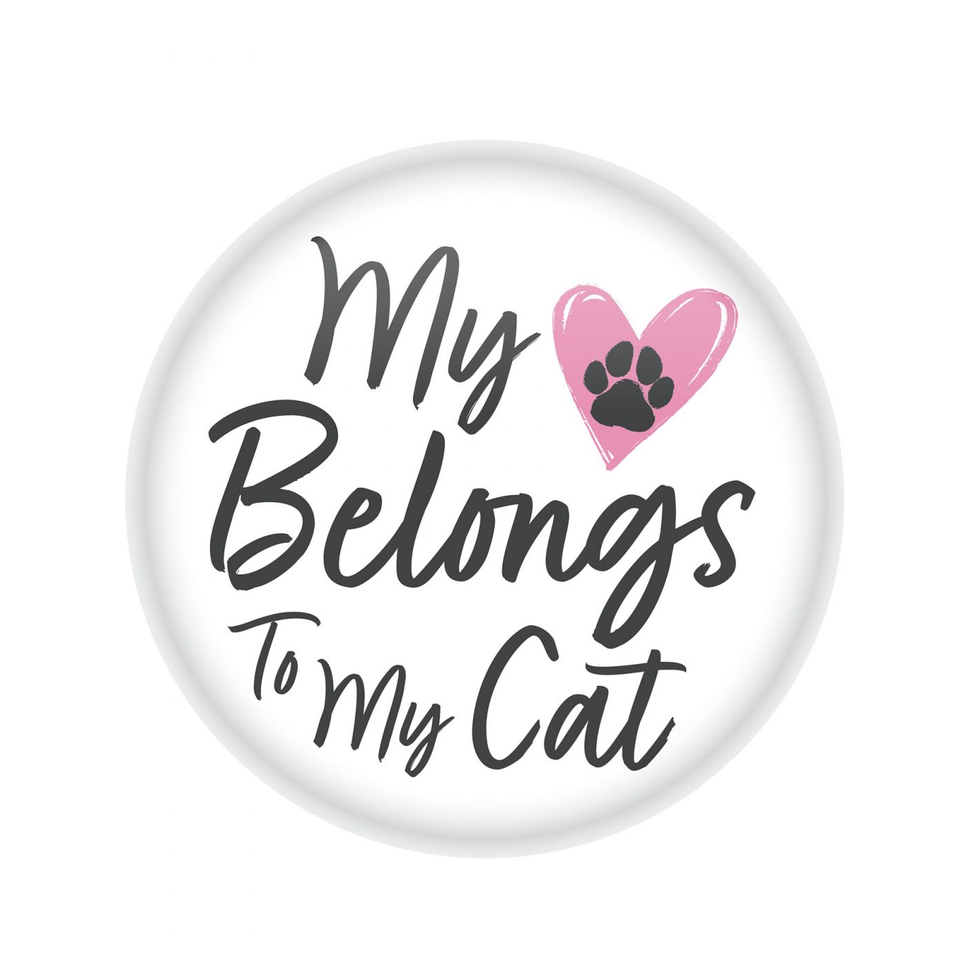 My Heart Belongs To My Cat Button (6) image