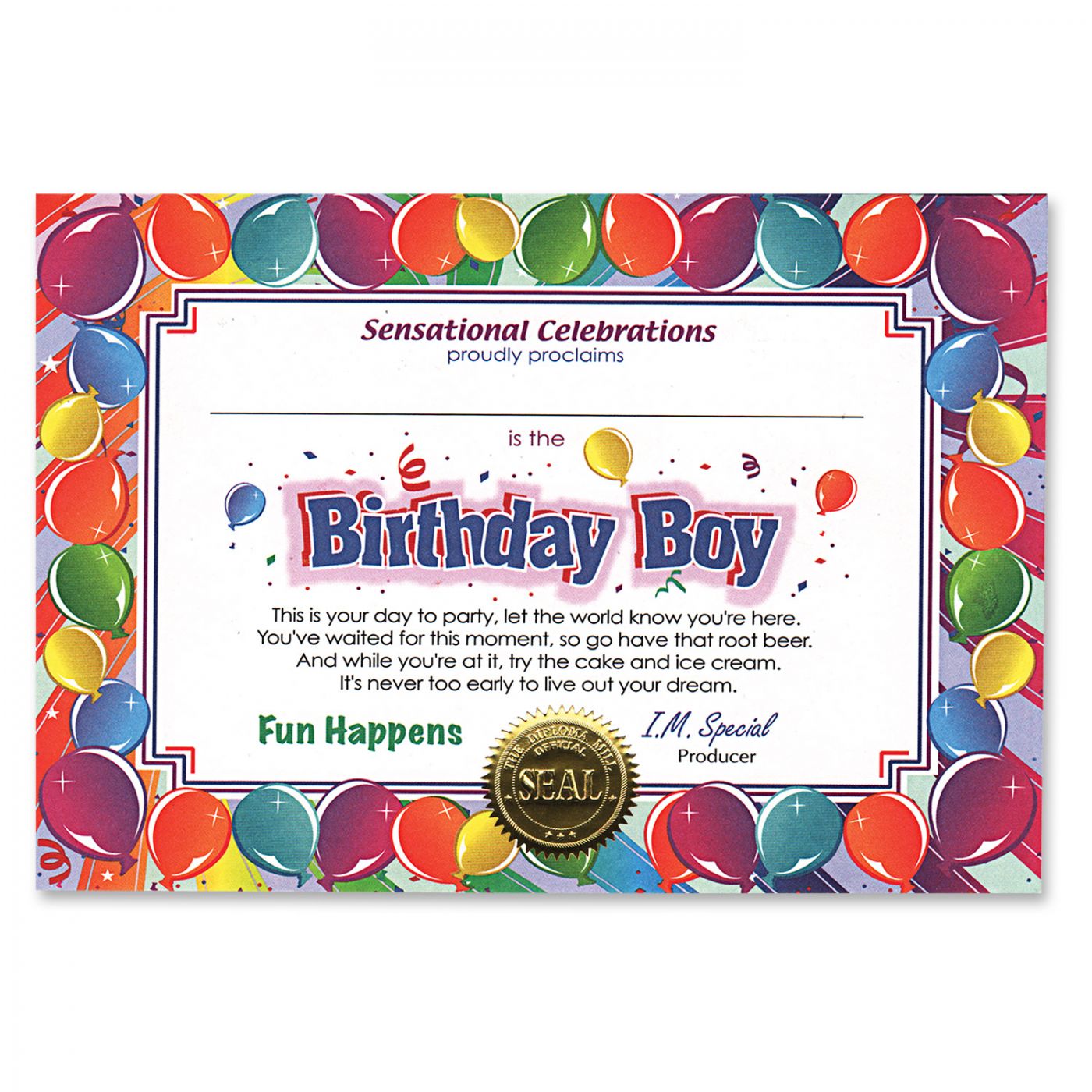 Birthday Boy Certificate (6) image