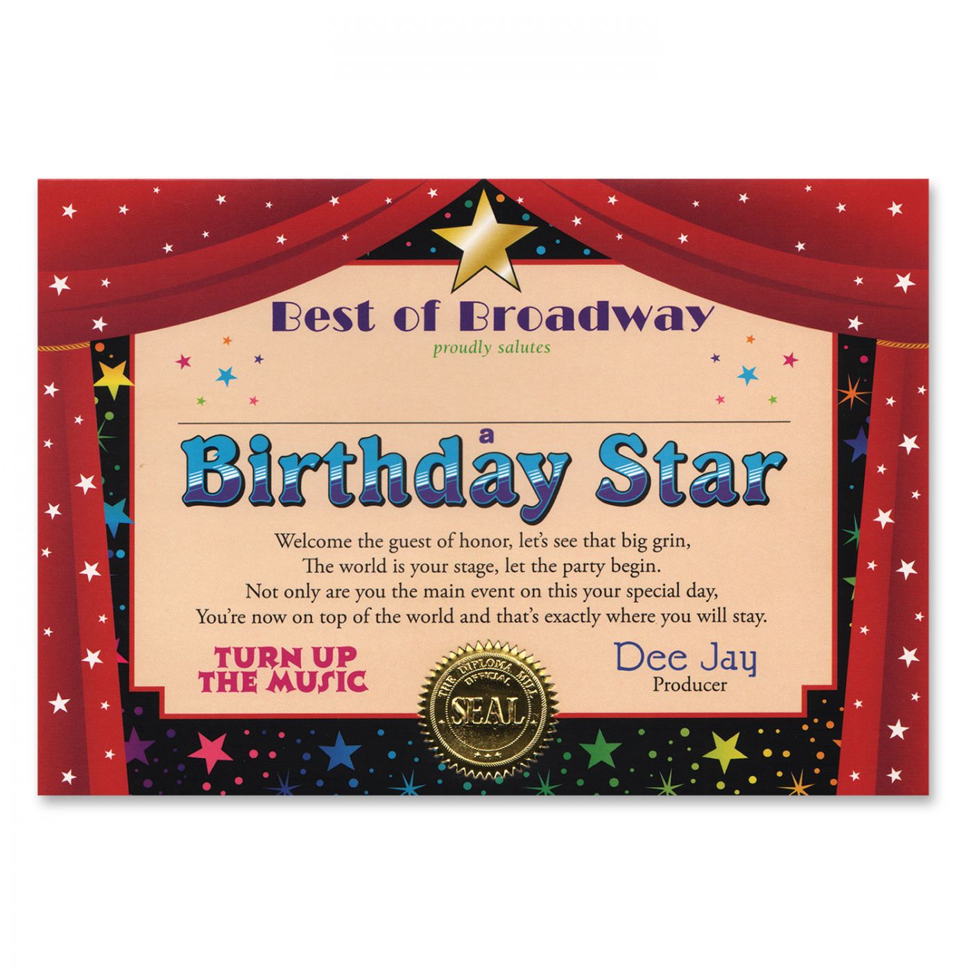 Image of Birthday Star Certificate (6)