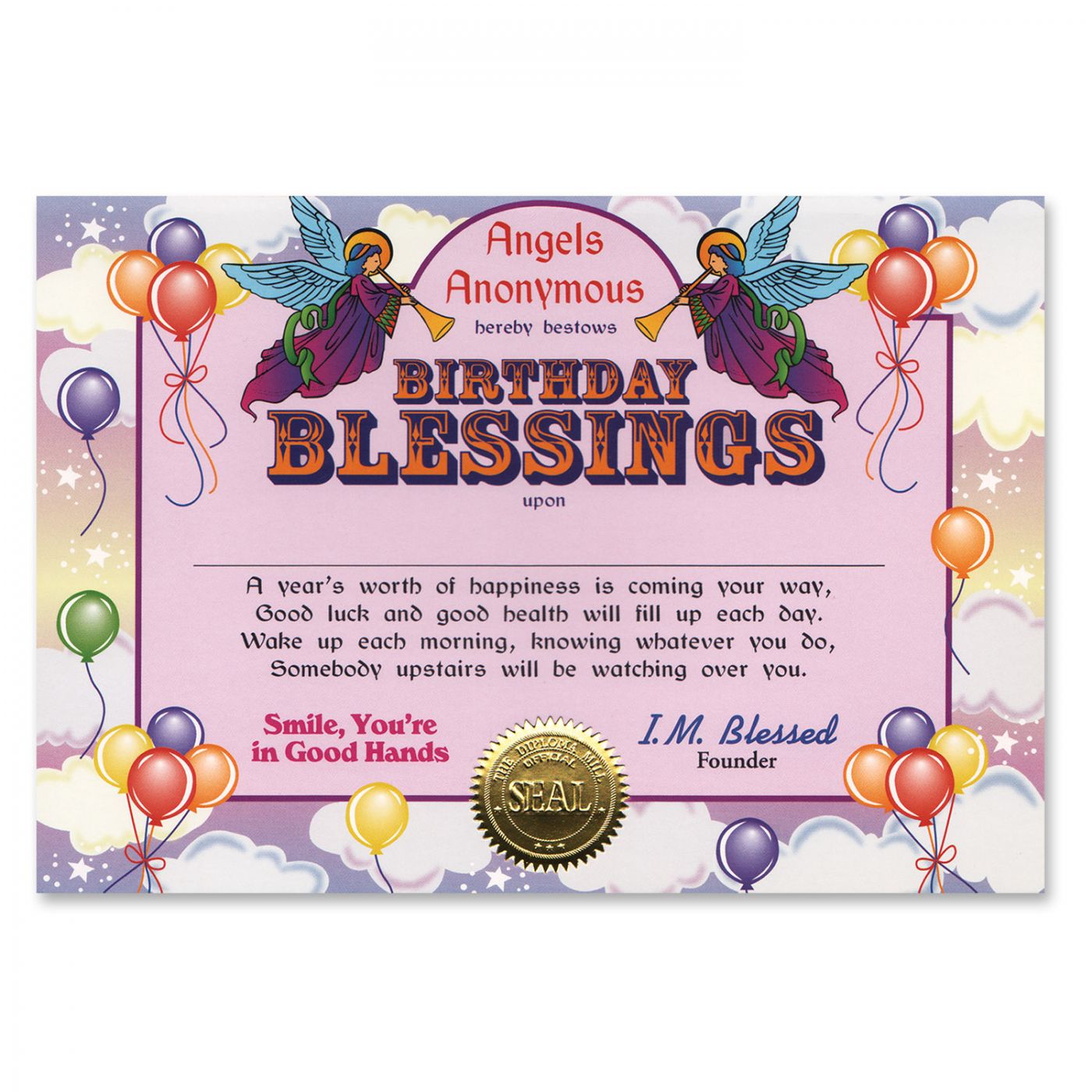 Image of Birthday Blessings Certificate (6)