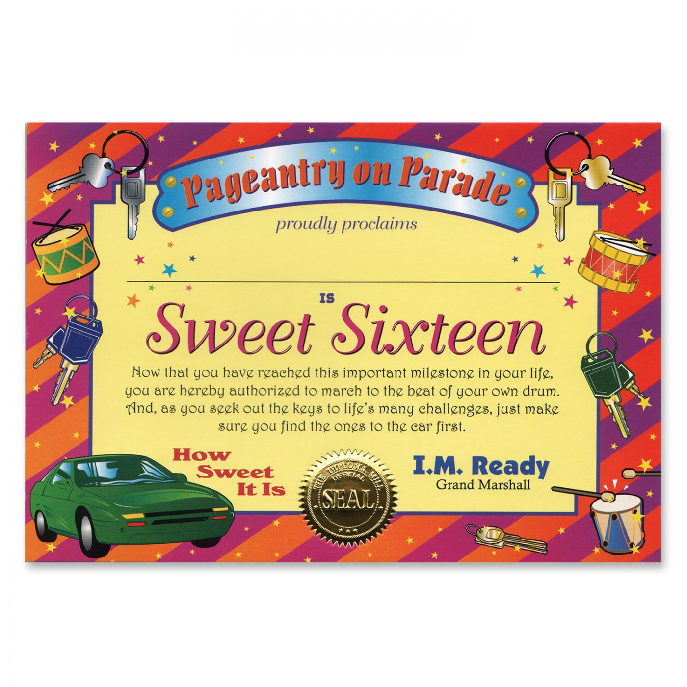 Sweet Sixteen Certificate (6) image