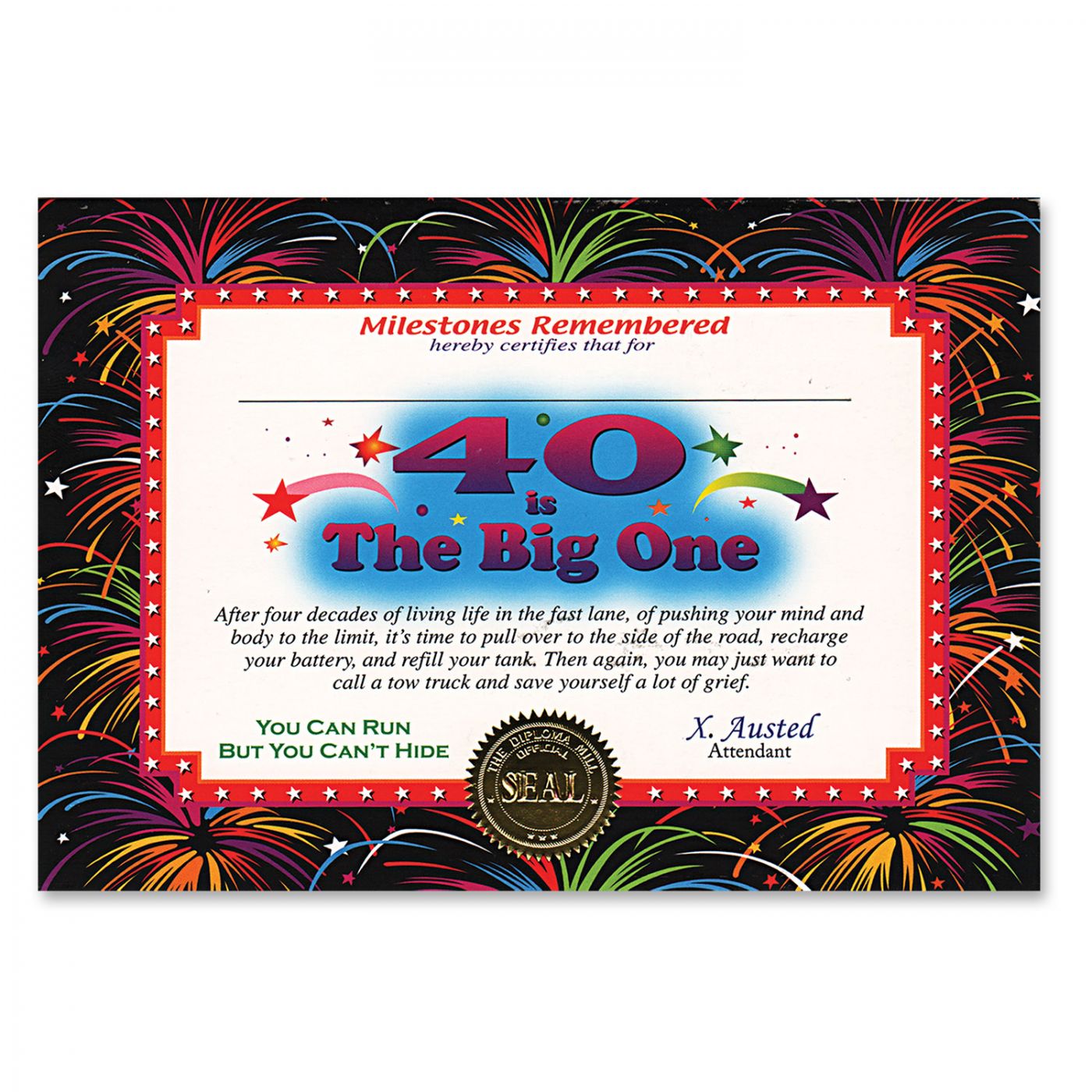 40 Is The Big One Certificate (6) image