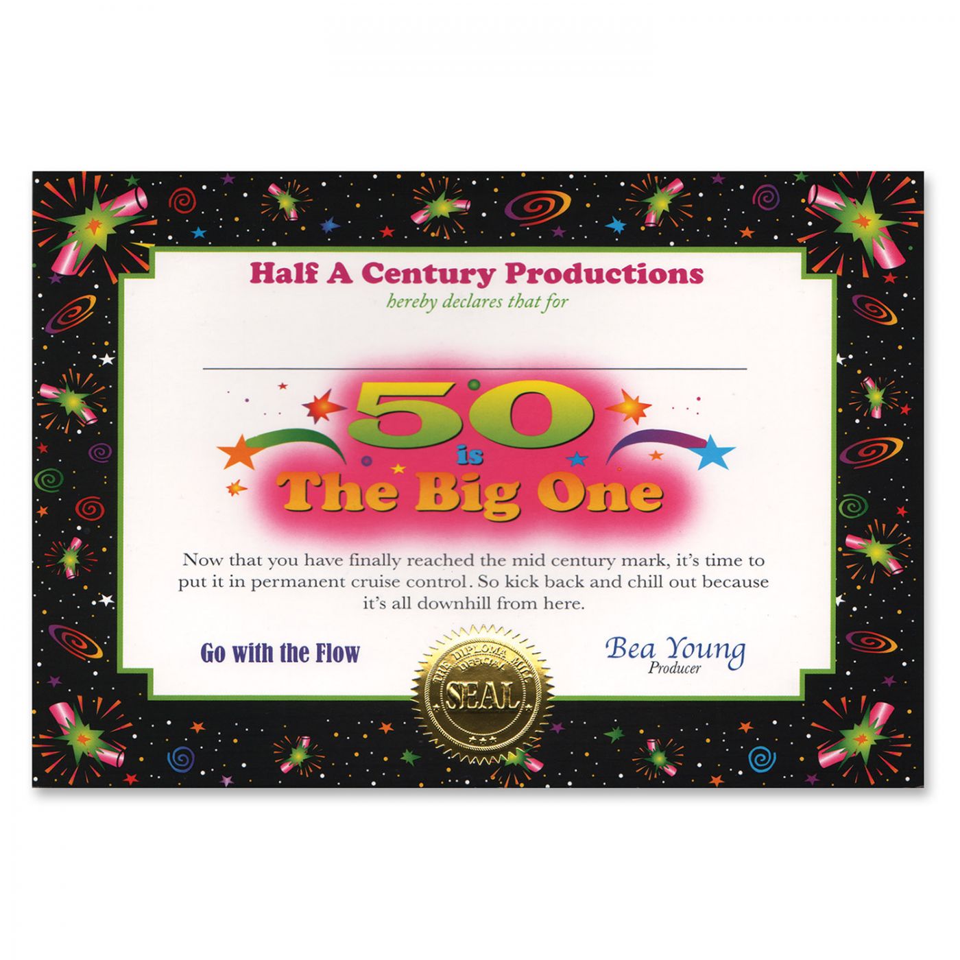 Image of 50 Is The Big One Certificate (6)