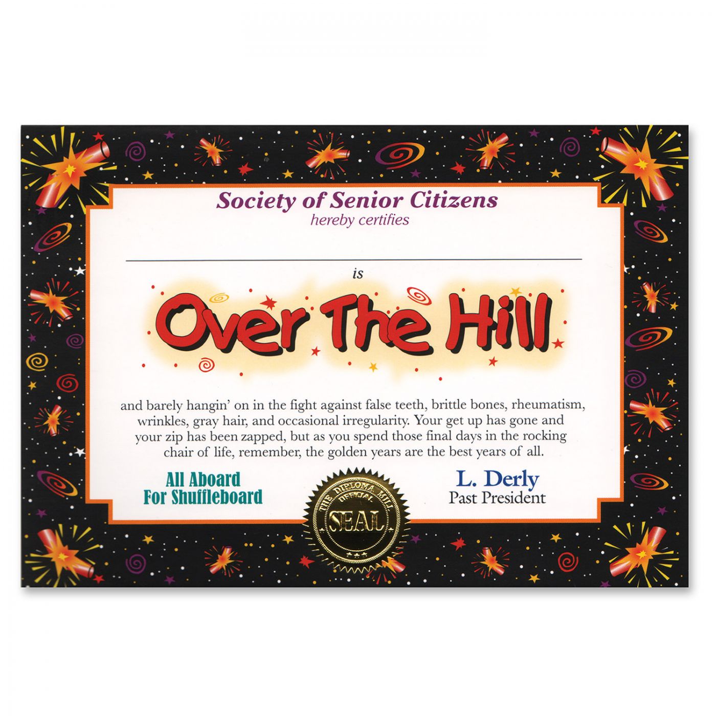 Over The Hill Certificate (6) image