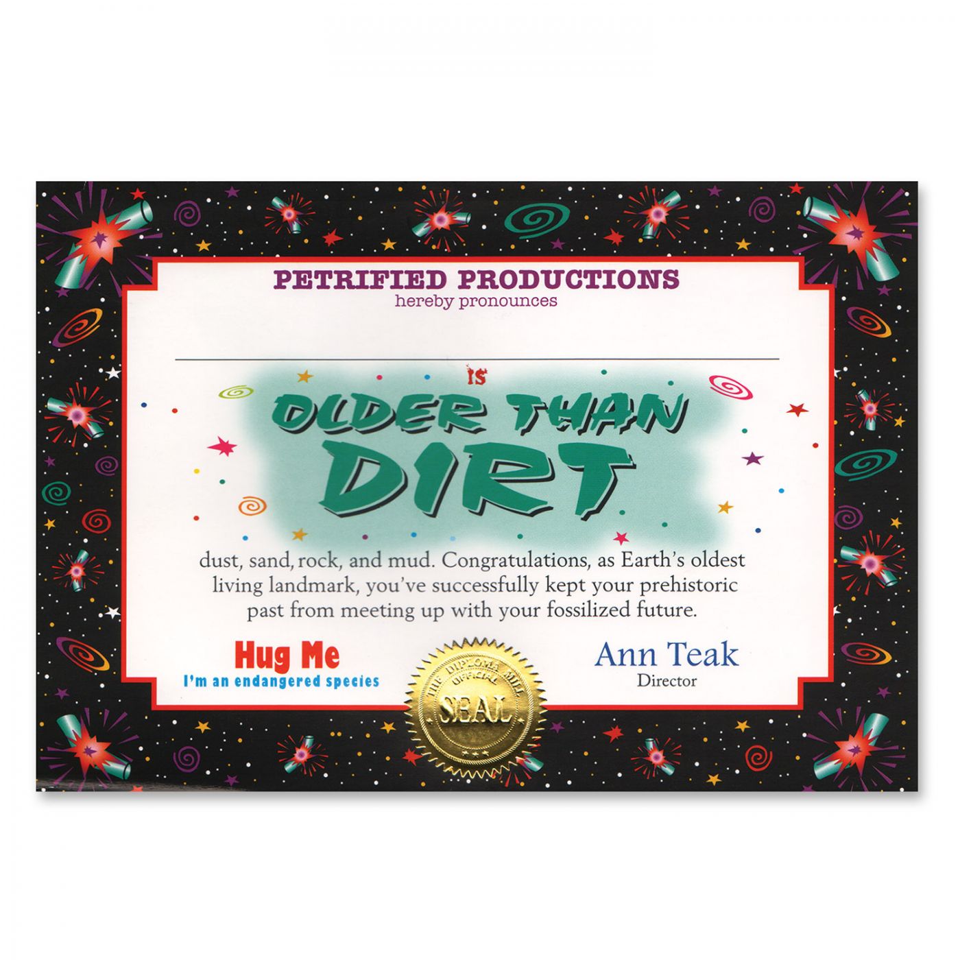 Older Than Dirt Certificate (6) image