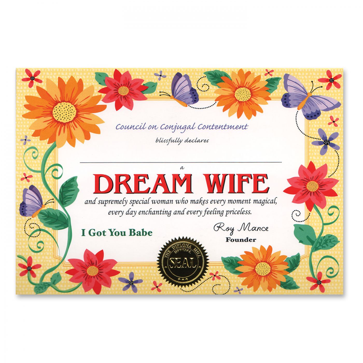 Dream Wife Certificate (6) image