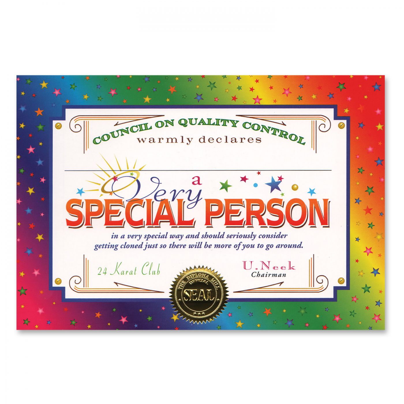 Very Special Person Certificate (6) image