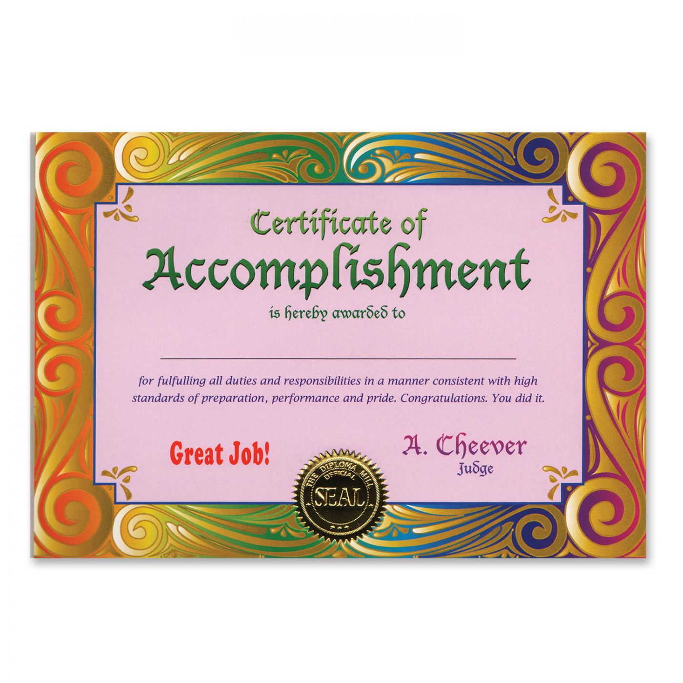 Image of Certificate Of Accomplishment (6)