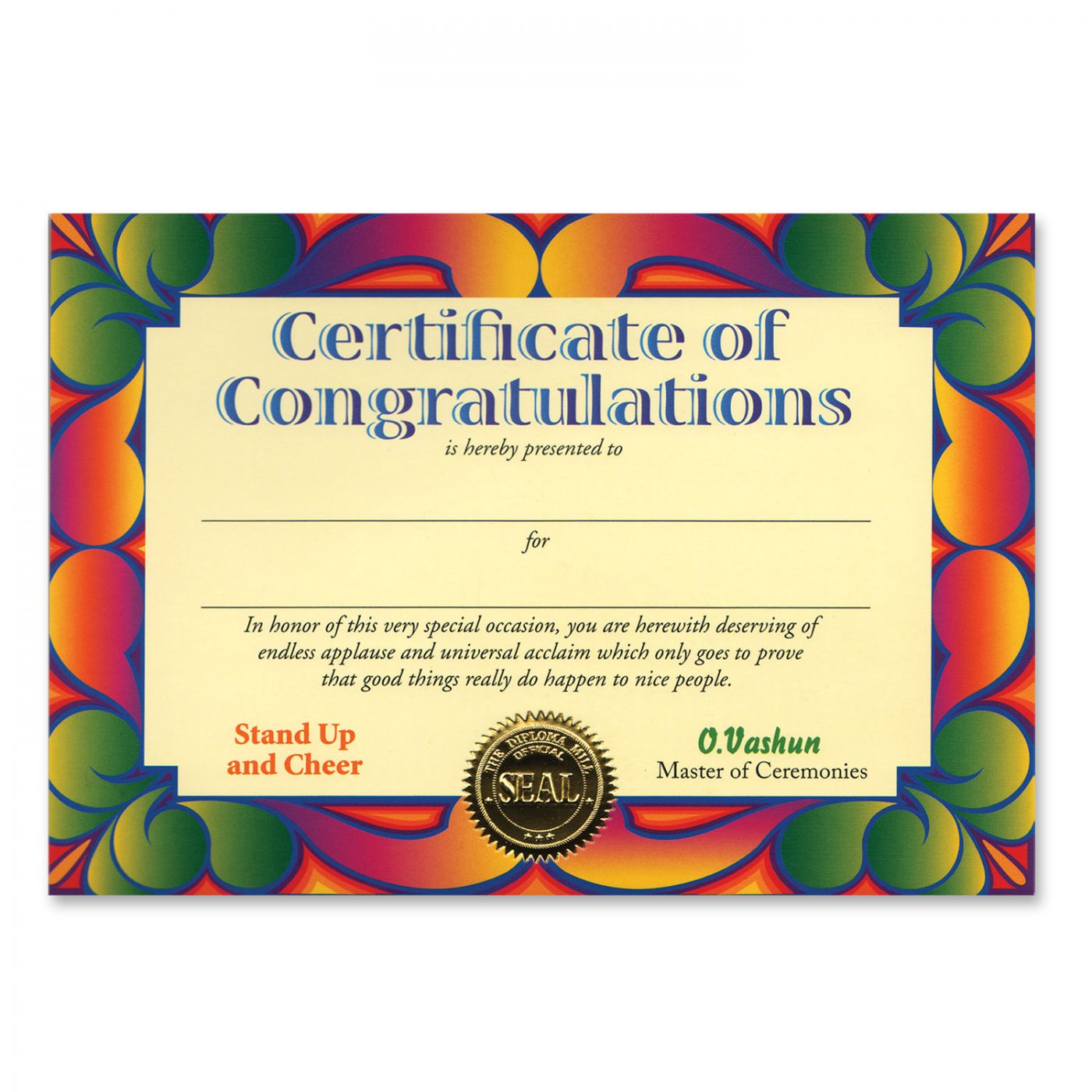 Certificate Of Congratulations (6) image