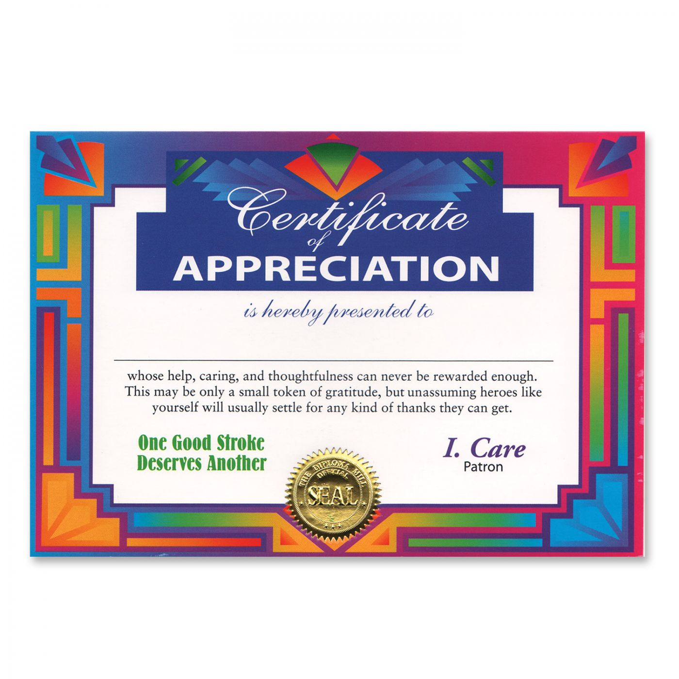 Certificate Of Appreciation (6) image