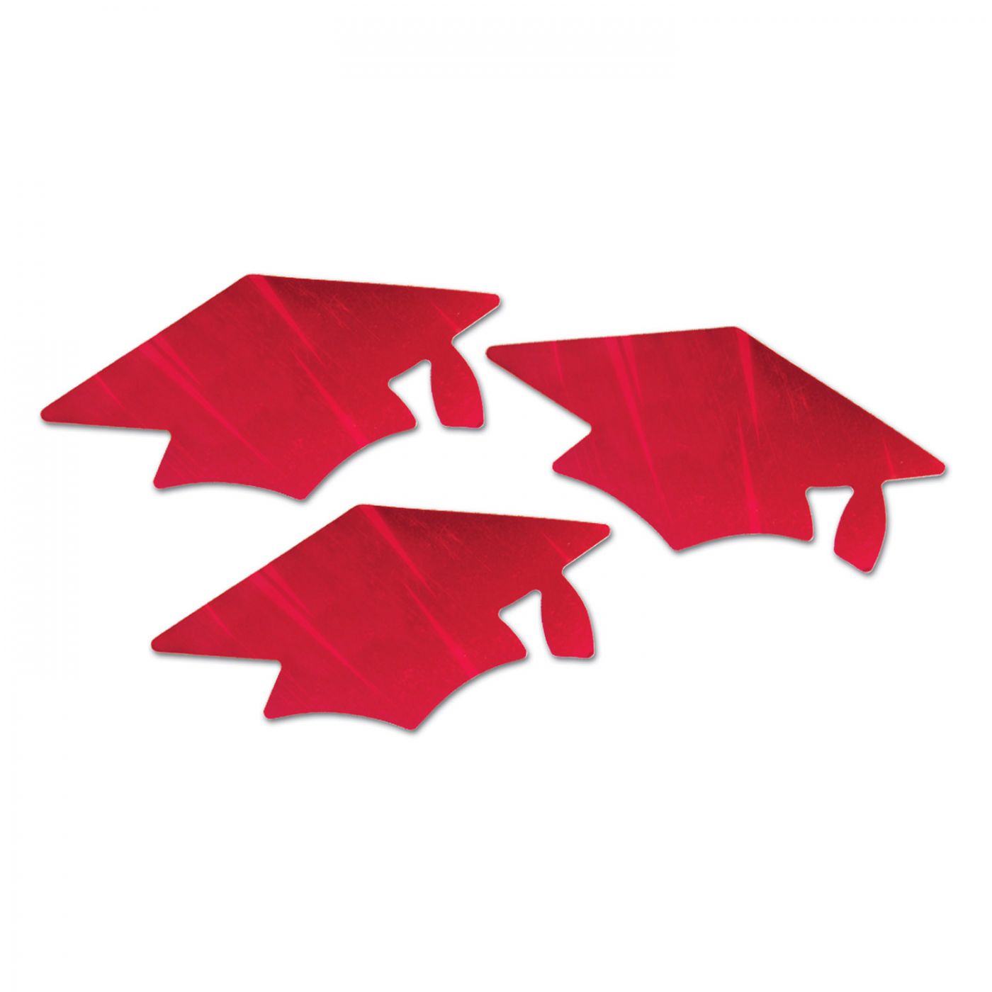 Red Metallic Grad Cap Cutouts (6) image