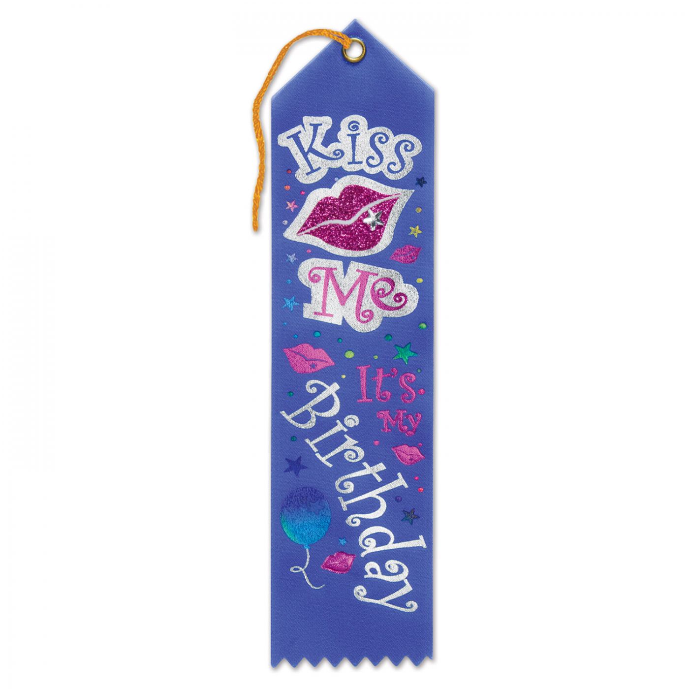 Kiss Me, It's My Birthday Jeweled Ribbon (6) image
