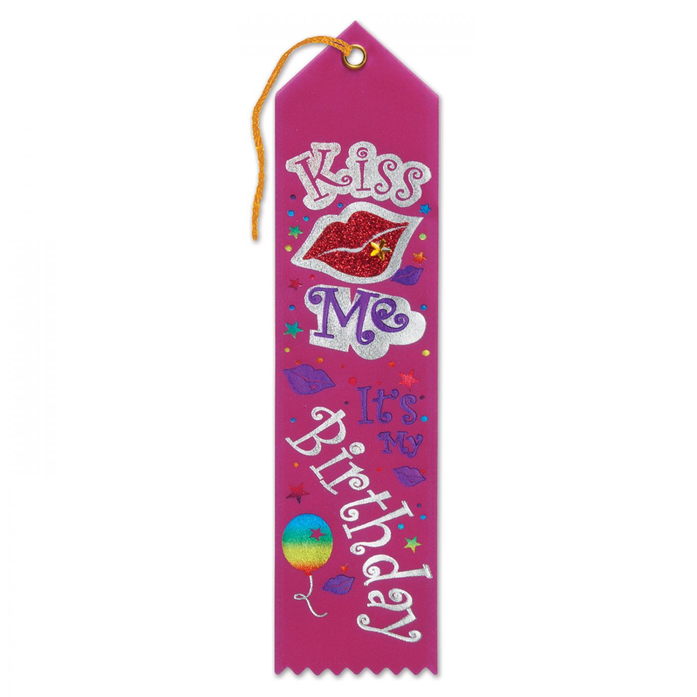Kiss Me, It's My Birthday Jeweled Ribbon (6) image