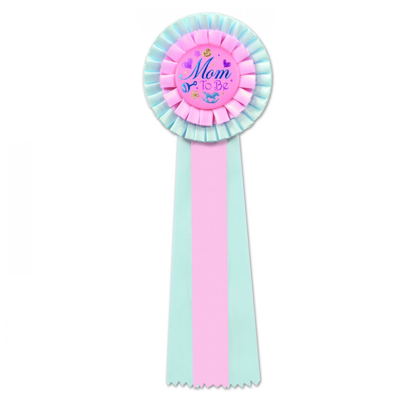 Pink/Blue Mom To Be Deluxe Rosette (3) image