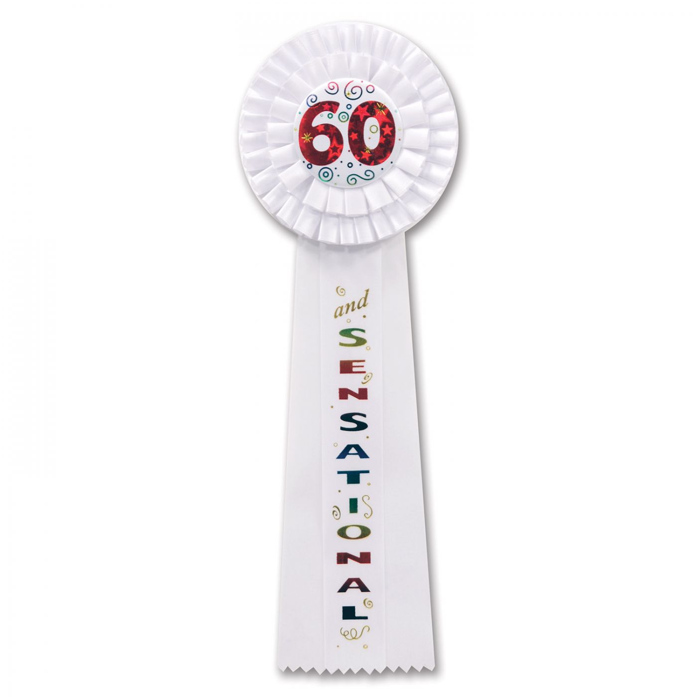 60 & Sensational Deluxe Rosette (3) image