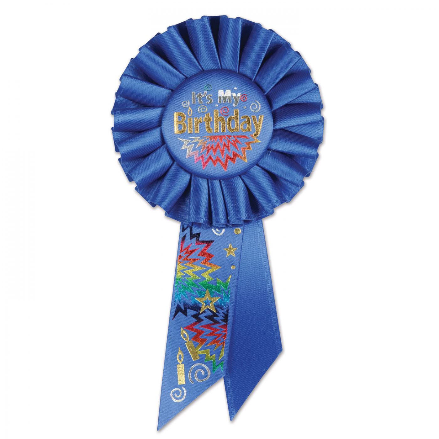 Blue It's My Birthday Rosette (6) image