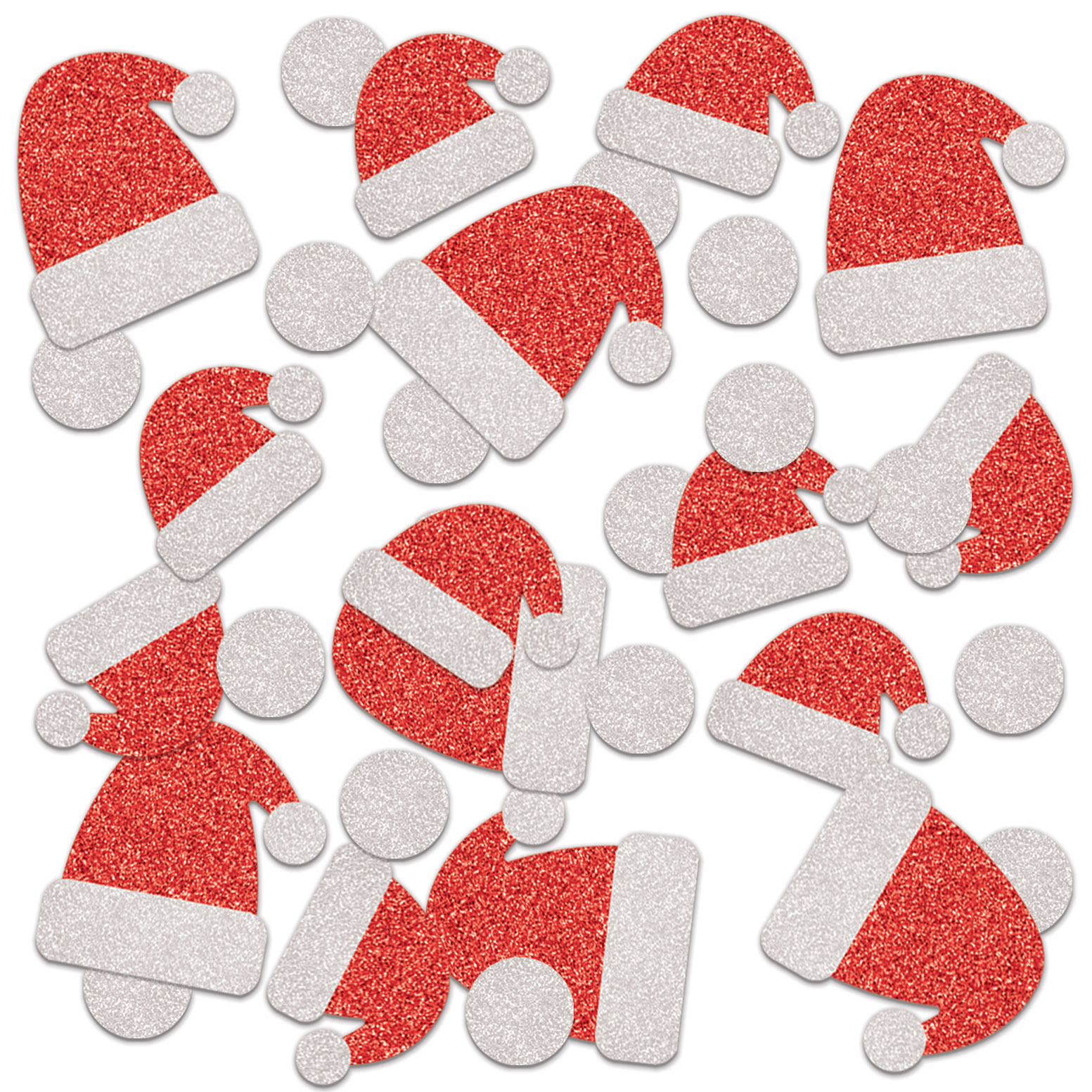 SANTA HAT DELUXE SPARKLE CONFETTI (12) image