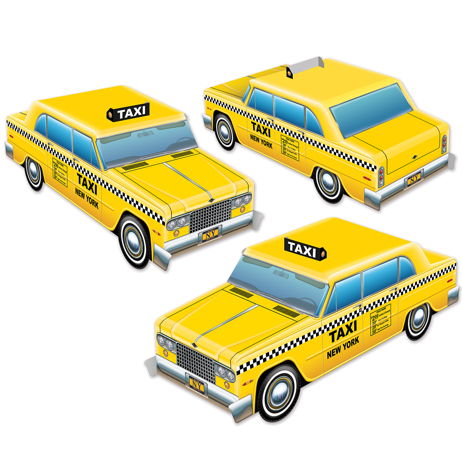 Image of 3-D Taxi cab centre pieces (12)