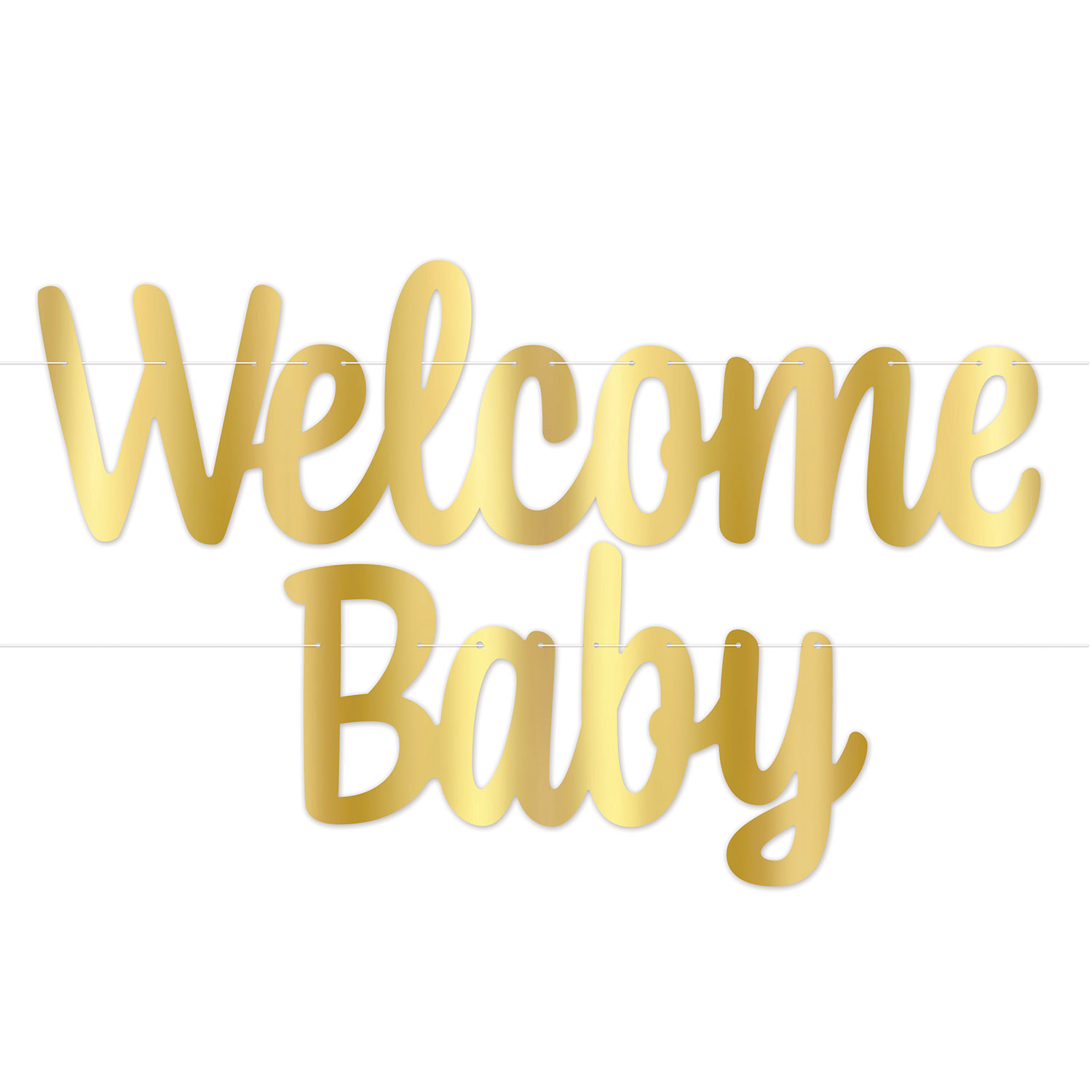 FOIL WELCOME BABY STREAMER (12) image