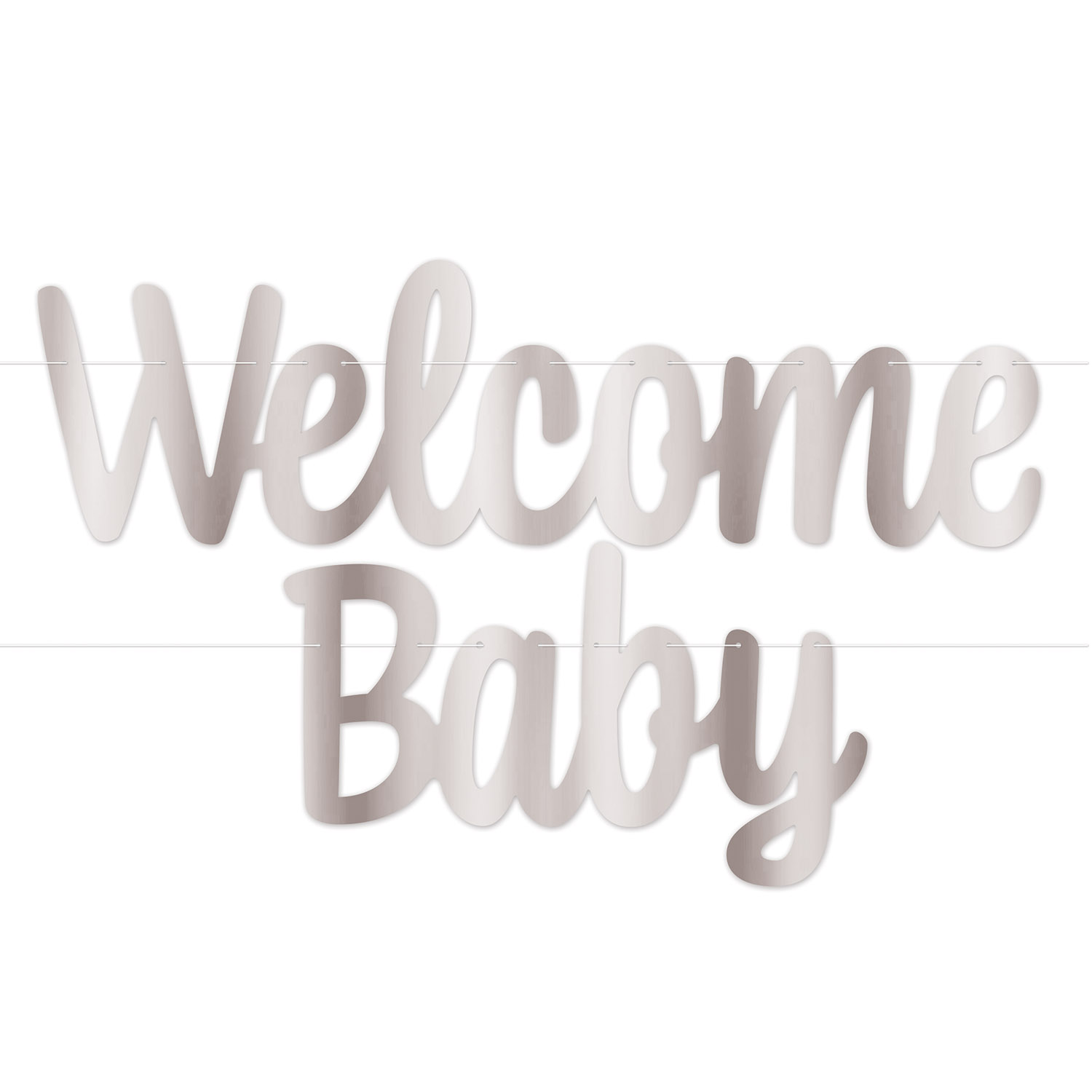 FOIL WELCOME BABY STREAMER (12) image