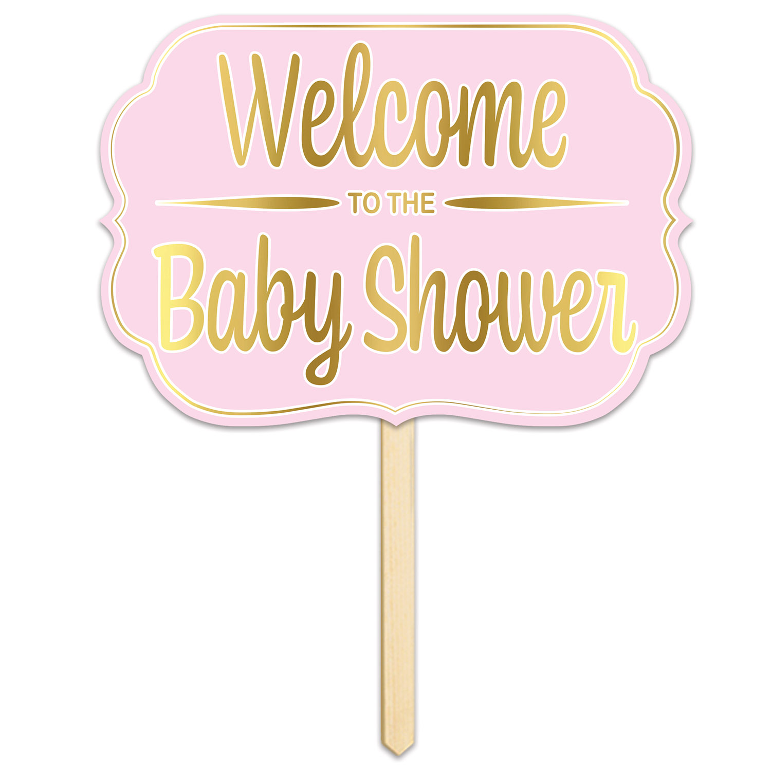 FOIL WELCOME TO THE BABY SHOWER YARD SIGN (6) image