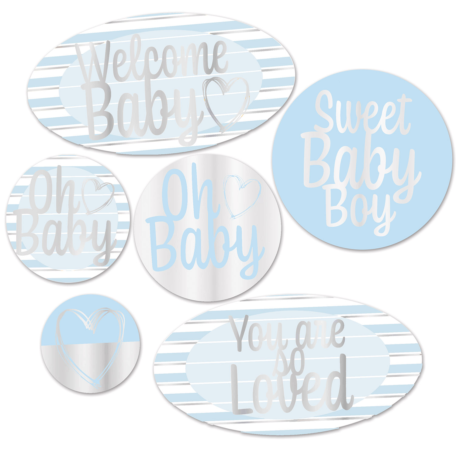 FOIL WELCOME BABY CUTOUTS (12) image