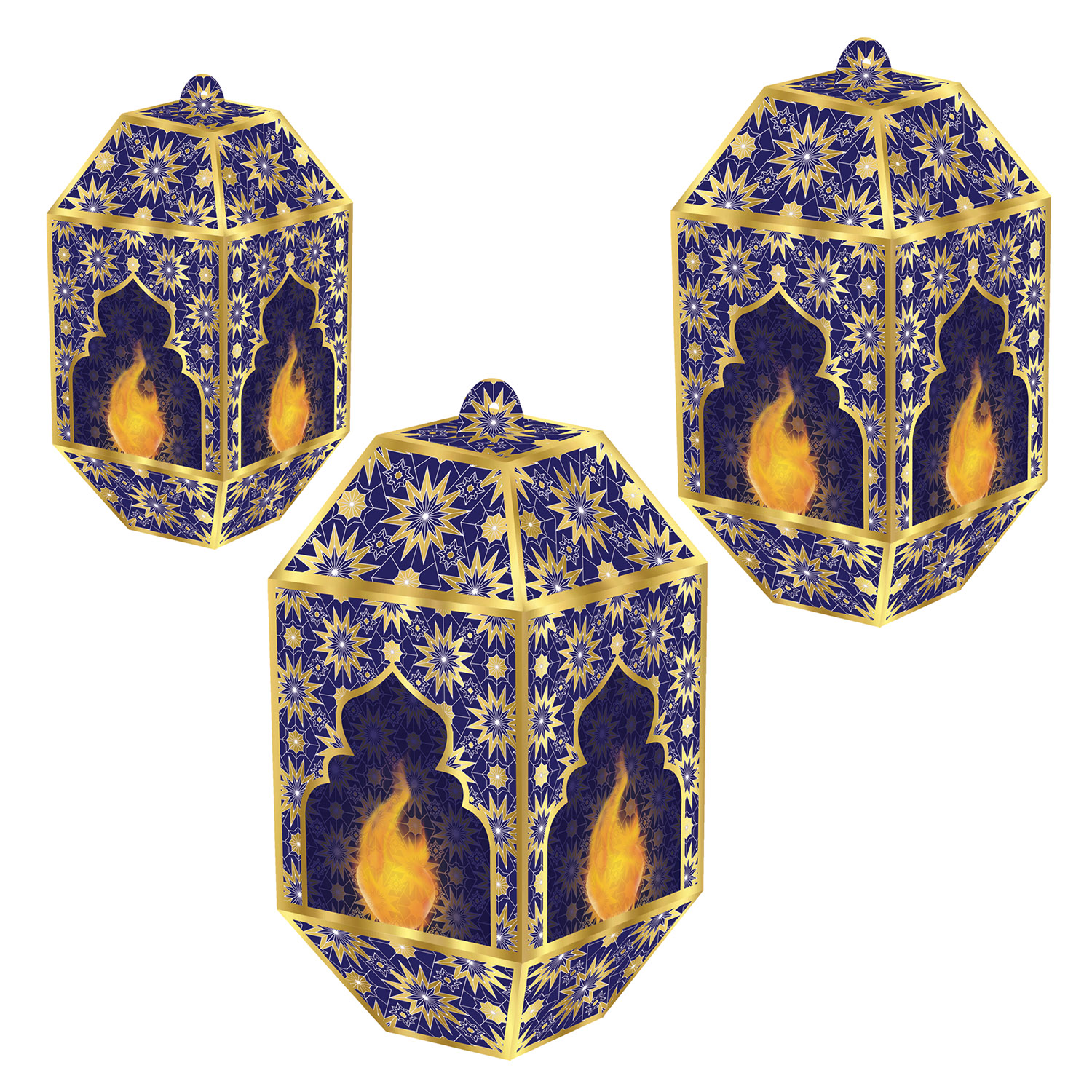 Foil Ramadan Paper Lanterns (12) image