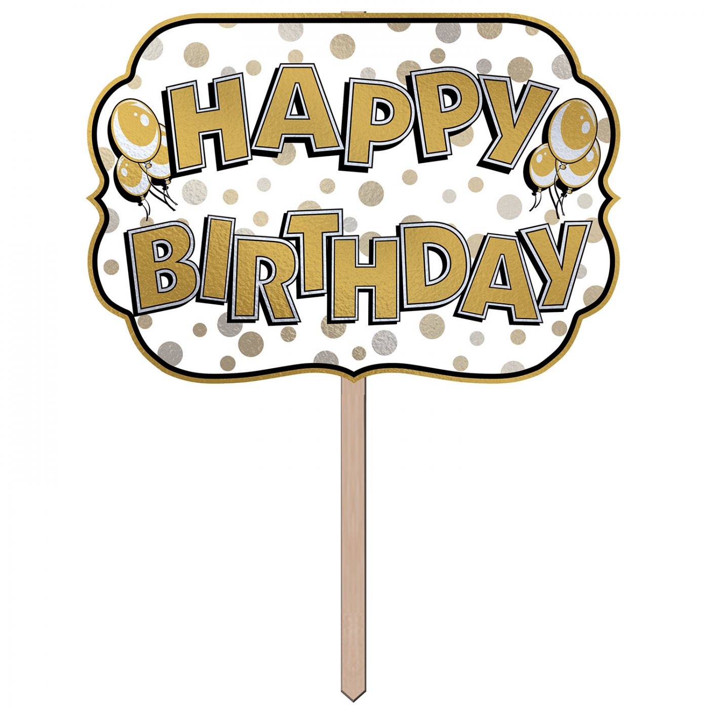 Foil Happy Birthday Yard Sign image