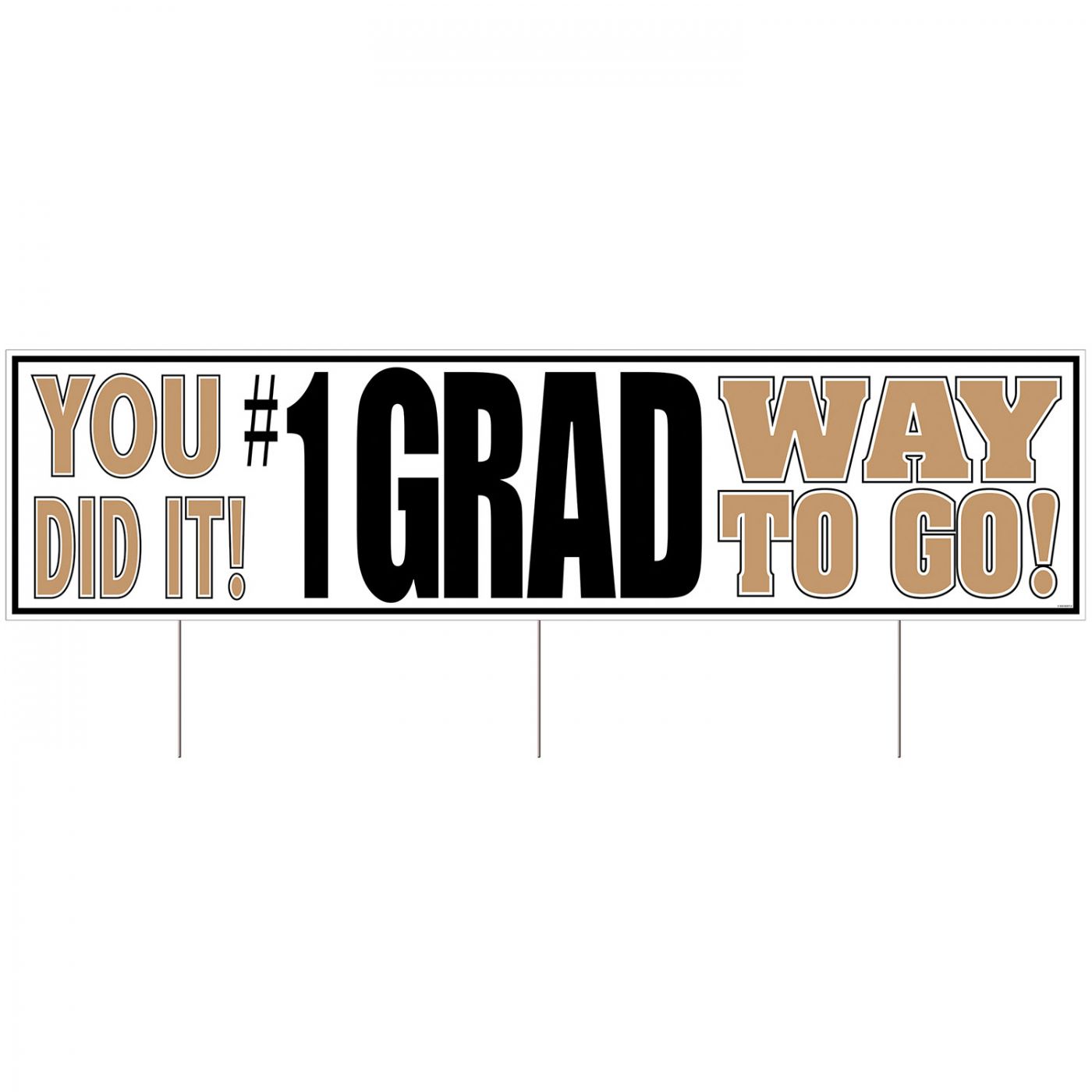 Plastic Jumbo Grad Yard Sign (6) image