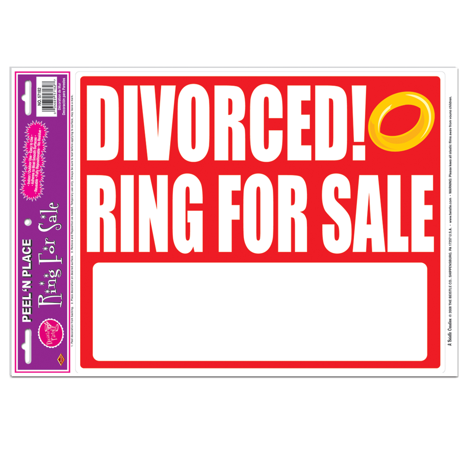 DIVORCED! RING FOR SALE PEEL 'N PLACE (12) image
