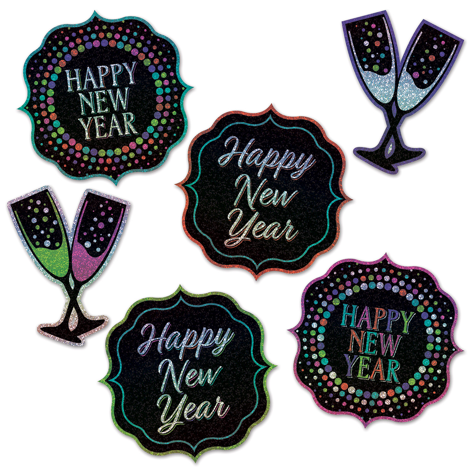 Happy New Year Cutouts (12) image