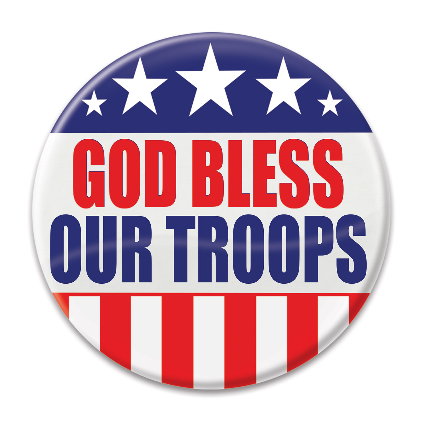 GOD BLESS OUR TROOPS BUTTON (6) image